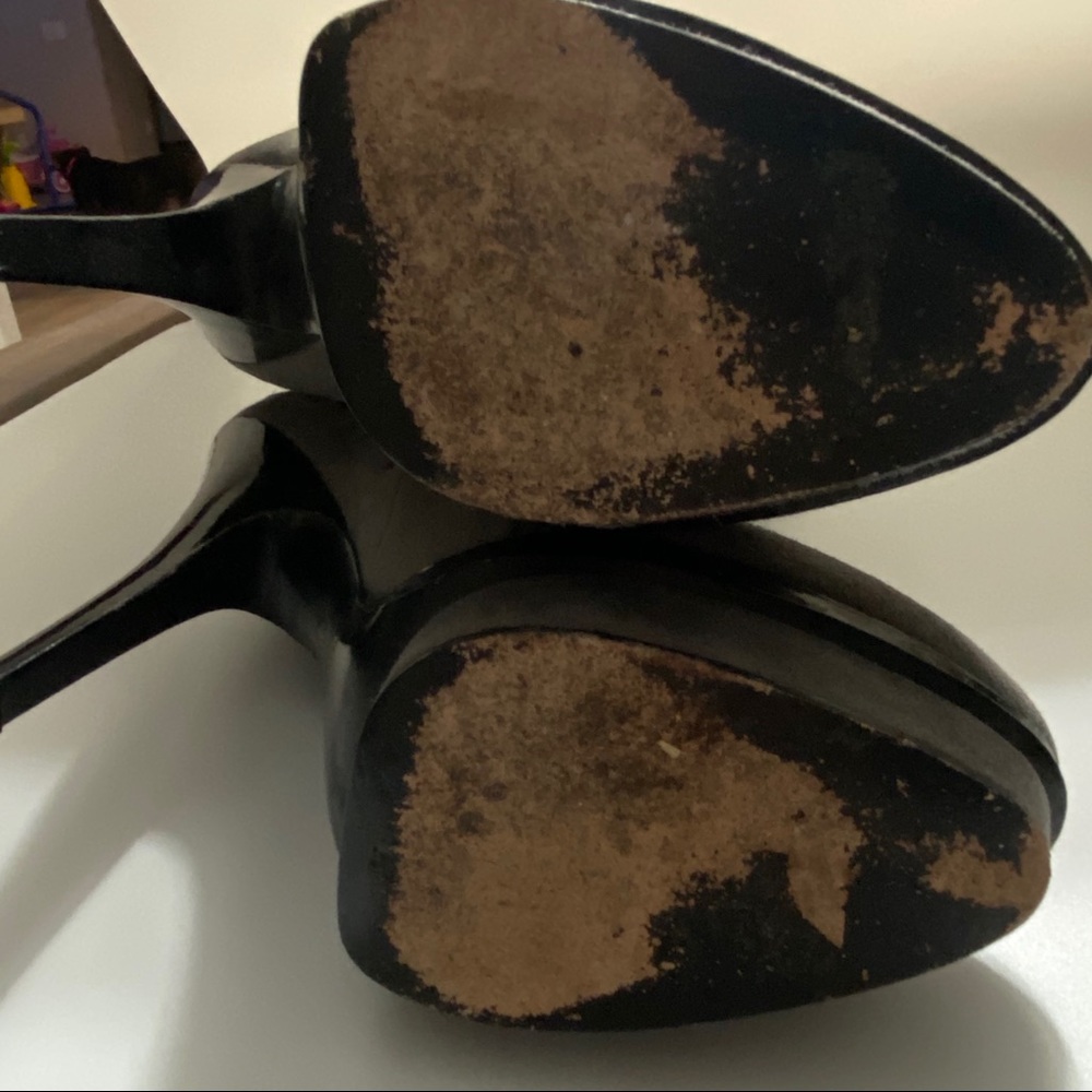 Yves Saint Laurent Platform Grey Suede Knee Boots - Picture 9 of 16